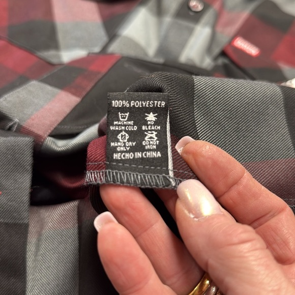 Dixxon Men's NWT Brawler Flannel Size 2XL in Maroon and Black Plaid - Picture 8 of 12